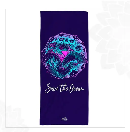 ECO-FRIENDLY SAVE THE OCEAN TOWEL