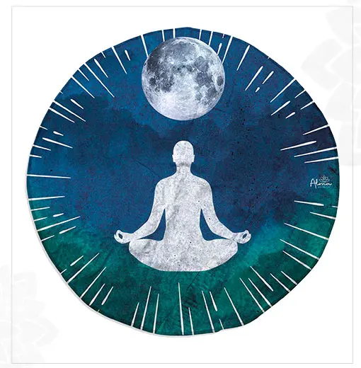 ROUND MAT MEDITATION MAN