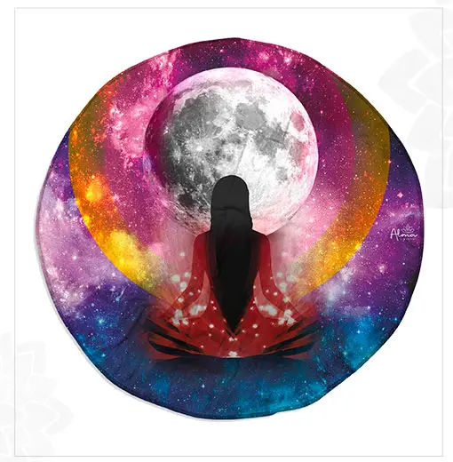 ROUND MAT MEDITATION MOON