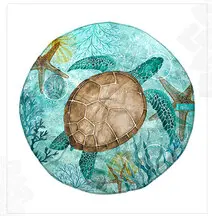 ROUND MAT SEA TURTLE